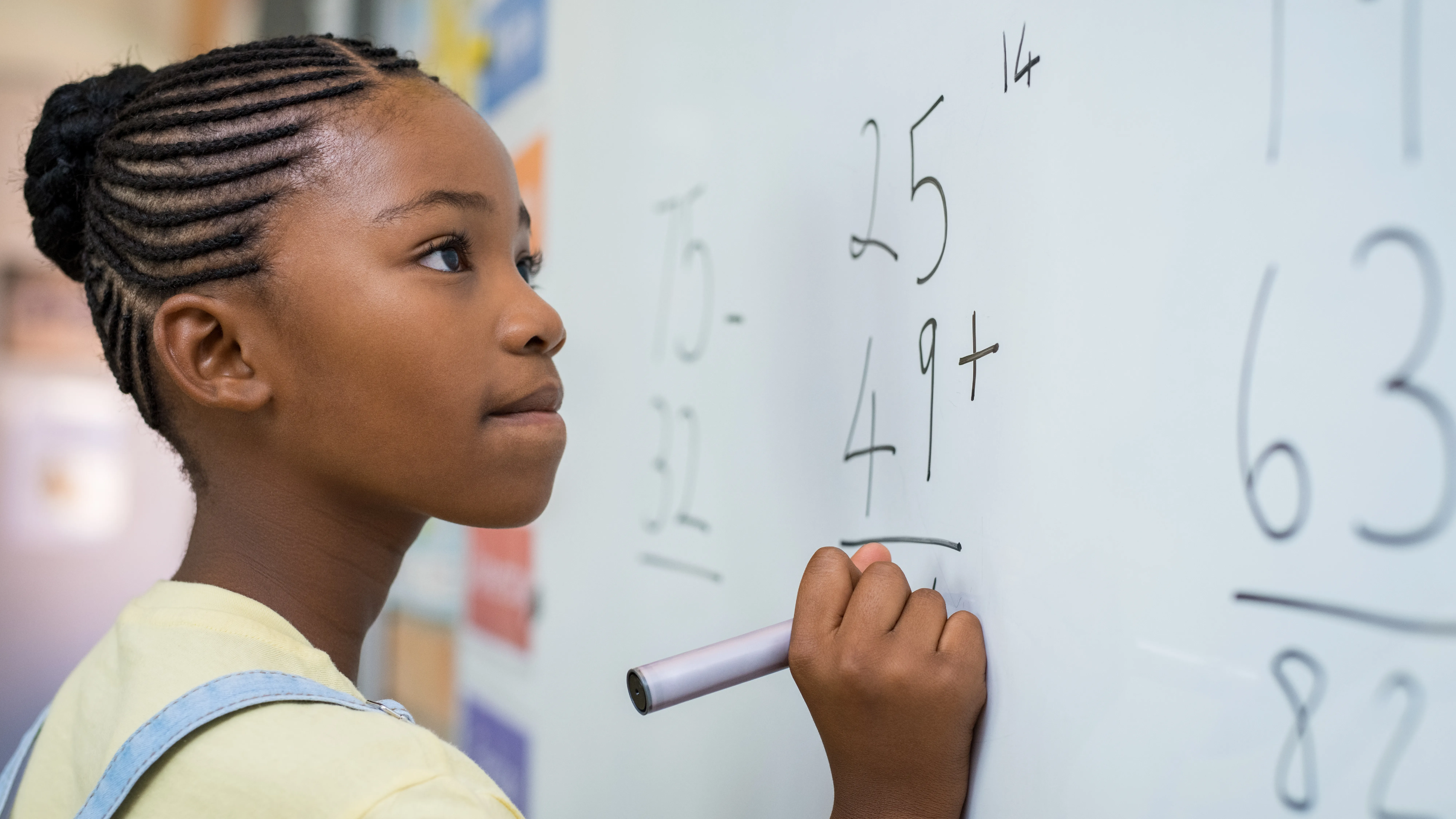Student at a whiteboard